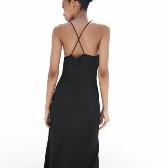 ZARA Slip Dress Black Lingerie Style Midi Blogger Fave! SIZE S - Picture 12 of 12